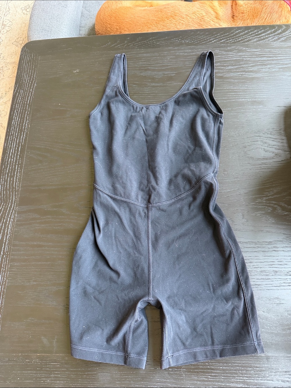 Aritzia TNA Black One-Piece Active Romper